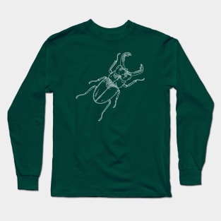 Stag beetle pointillism illustration Long Sleeve T-Shirt